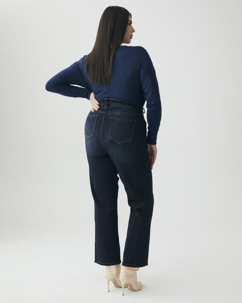 Riverside Plus Size Straight Leg Jeans Dark Wash